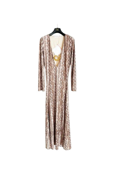 TRASH AND LUXURY Copricostume pitonato scollo a V Donna con applicazione da donna