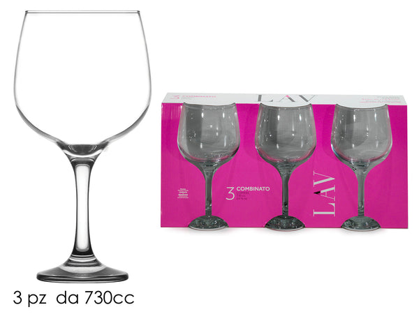 Set 3 Calici Combinato 730cc