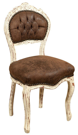 Biscottini Sedia poltroncina Luigi XVI Biscottini faggio intagliato alcantara 45x42x90