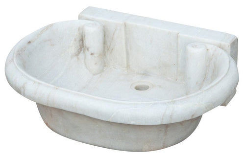 Biscottini Lavandino in marmo bianco Vasca realizzata completamente Offerta Speciale