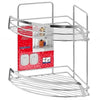 Mensola Doccia Angolare 2 Ripiani In Acciaio Cromato - Dim. Cm(Lxpxh):22X22X36,5 - Fri