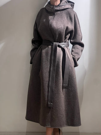 Cappotto Vicolo Fango con cintura