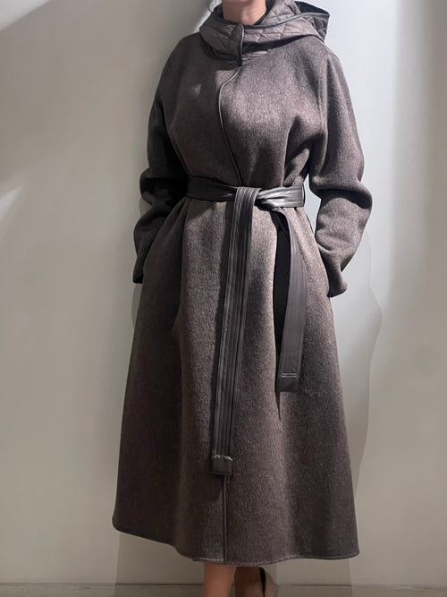 Cappotto Vicolo Fango con cintura