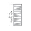 Termoarredo Zehnder Ribbon H. 1266- Bianco Largh. Cm 50- Zehnd- Pezzi 1