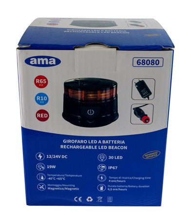 Lampeggiante magnetico LED a batteria 12-24V