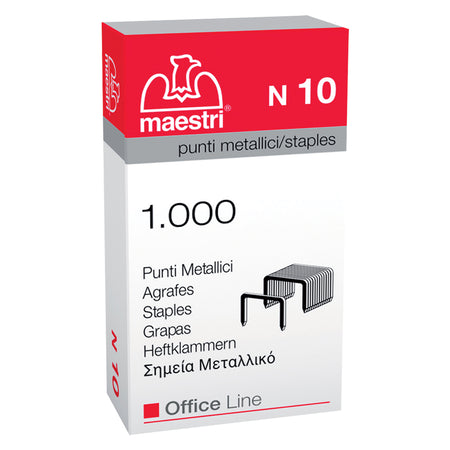 Punti Per Fissatrice 'Mini' Mod. N10 Cf. 1000 Pz- 10 Confezione - Romeo Maestri