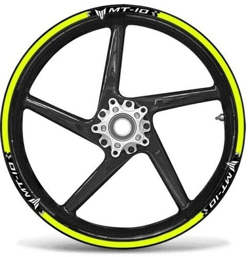 KIT STRISCE ADESIVE per CERCHI MOTO 17 compatibili YAMAHA MT-10 Adesivi tuning