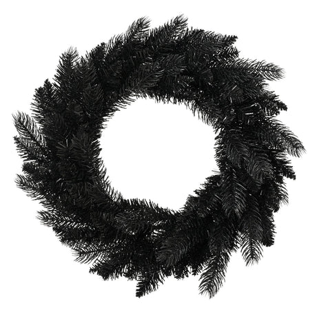 Ghirlanda natalizia "Berlin" tonda nera decorazione per interno, da 50 cm