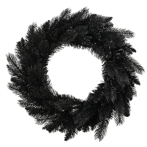 Ghirlanda natalizia Berlin tonda nera decorazione per interno, da 50 cm