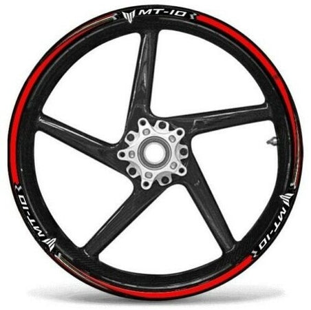 KIT STRISCE ADESIVE per CERCHI MOTO 17 compatibili YAMAHA MT-10 Adesivi tuning