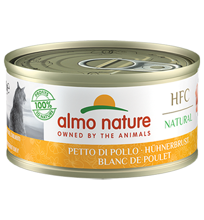 Almo Nature Scatoletta HFC Natural gusto petto di Pollo per Gatti Adulti