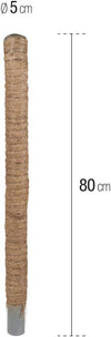 Bastone Piante Rampicanti Tutore Muschiato Con Tubo In Plastica E Fibra Di Cocco, 80 Cm