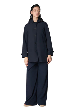 SAVE THE DUCK Impermiabile con cappuccio Donna Save the Duck April Blue Black da donna