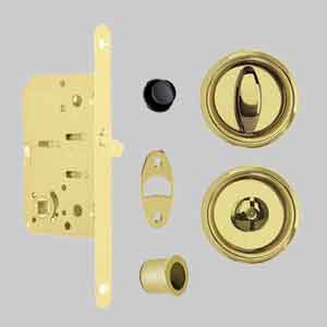 Kit Per Porte Scorrevoli Con Nottolino Agb Col. Ottonata - Agb