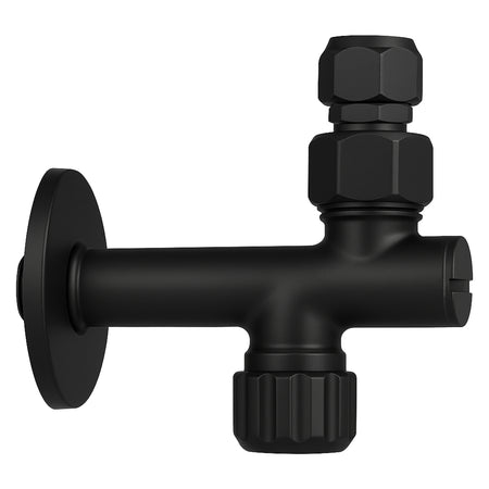 Rubinetto Sottolavabo A Vitone In Ottone Nero Opaco Con Filtro E Snodo - 1/2 - Nero Opaco - Por