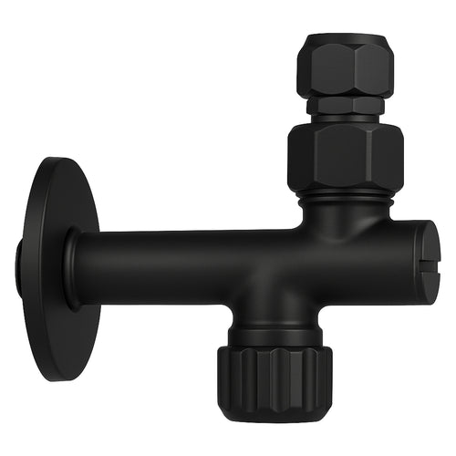 Rubinetto Sottolavabo A Vitone In Ottone Nero Opaco Con Filtro E Snodo - 1/2 - Nero Opaco - Por