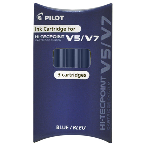 Set 3 Refill Roller Hi-Tecpoint V5-V7 Ricaricabile Blu Begreen Pilot