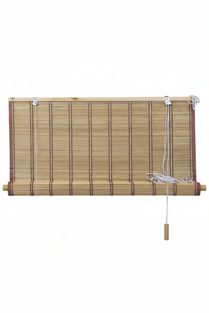 Tenda Con Tiro In Midollino Marrone Chiaro Con Righe- - Cm.100X170H. - 1 Pezzi Vette