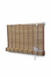Tenda Con Tiro In Midollino Marrone Chiaro Con Righe- - Cm.200X300H. - 1 Pezzi Vette