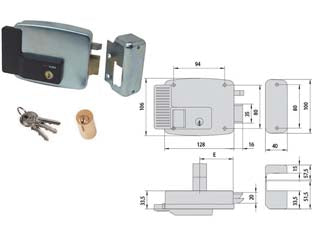 Elettroserratura Per Cancelli Senza Tetto Apertura Esterna 11921- - Mm.60 Dx (11921603) - 1 Pezzi Cisa