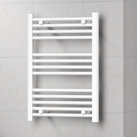 Radiatore Termoarredo Scaldasalviette Bianco Con Tubolari Ø25Mm Modello Elvia - Mm 1230X550 Watt 633 Int.500 - Mam