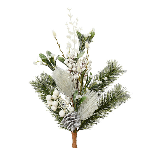 Ramo decorativo color bianco per decorazioni e composizioni di fiori h 50 cm
