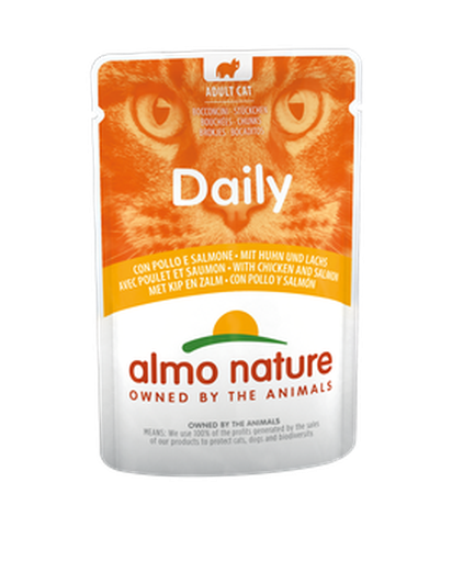 Almo Nature Bustina Daily gusto Pollo e Salmone per Gatti Adulti 70gr