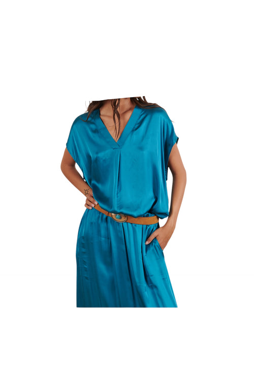 MOKIB Blusa scollo a V Donna smanicata da donna