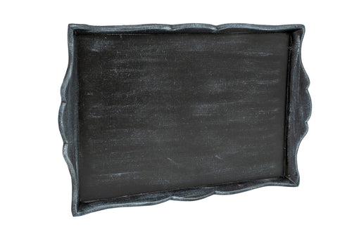 Biscottini Vassoio Biscottini Legno Nero 49x32x4.5 Made in Italy Artigianale Tavolo