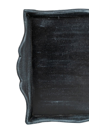 Biscottini Vassoio in legno finitura nera Made in Italy