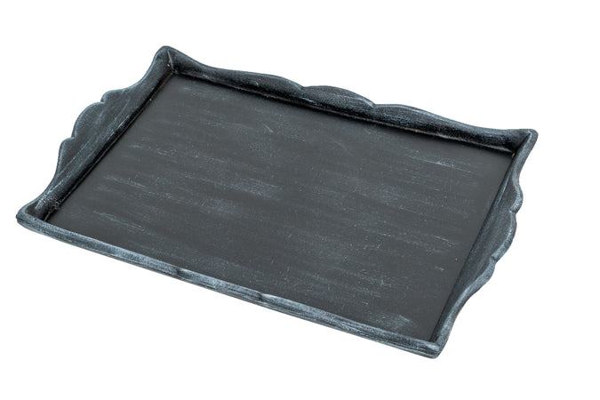 Biscottini Vassoio Biscottini Legno Nero 49x32x4.5 Made in Italy Artigianale Tavolo