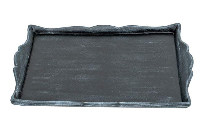 Biscottini Vassoio Biscottini Legno Nero 49x32x4.5 Made in Italy Artigianale Tavolo