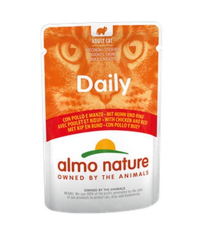 Almo Nature Bustina Daily gusto Pollo e Manzo per Gatti Adulti 70gr