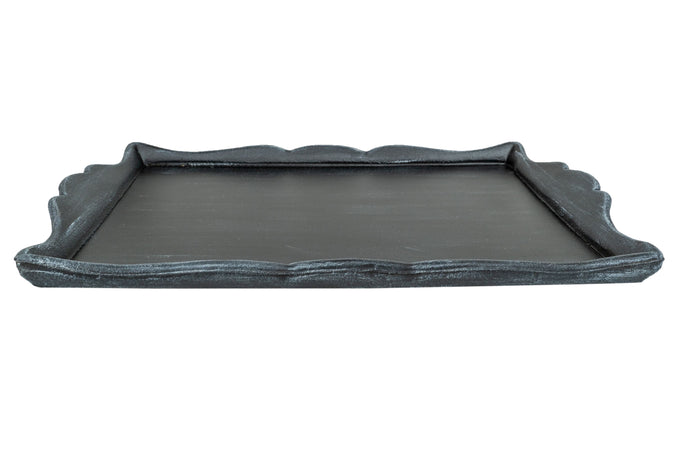 Biscottini Vassoio Biscottini Legno Nero 49x32x4.5 Made in Italy Artigianale Tavolo