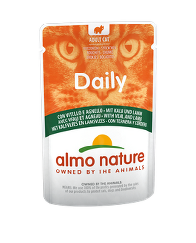 Almo Nature Bustina Daily gusto Vitello e Agnello per Gatti Adulti 70gr