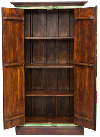 Biscottini Biscottini Armadietto Officina Texaco Oil Legno Massiccio Dipinto Mano 89x45x158