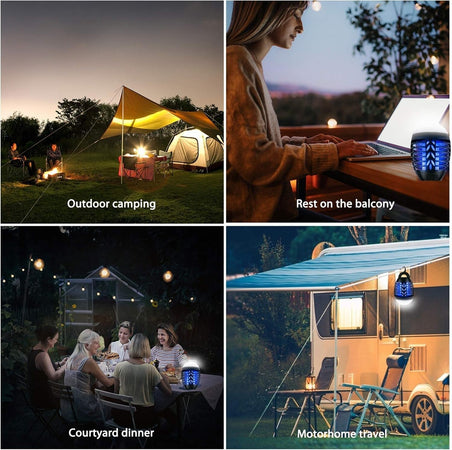 Lampada antizanzare campeggio per esterni con batteria ricaricabile USB 2 in 1
