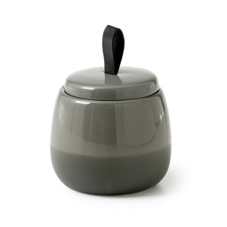 Scatola Cosmetici Da Appoggio In Ceramica Modello Wilma - Dim. Cm (Lxpxh: 10X10X12,3 - Verde Salvia - Gdy