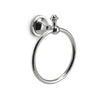 Porta Salviette Ad Anello Da Parete In Acciaio Inox Cromato Modello Nevis - Dim. Cm (Lxpxh): 18X8,2X21 - Cromato - Gdy