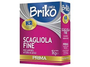 K2 Linea Briko Scagliola Fine Bianca In Polvere- - Kg.1 In Scatola - 12 Pezzi K2