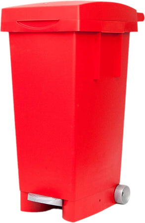 Bidone Bigtata Con Ruote E Pedale Lt.80 Cm.39X50X81H. Rosso Ics