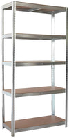 Utilia Kit Scaffale In Metallo Zincato E Mdf Cm. 90X45X200 H