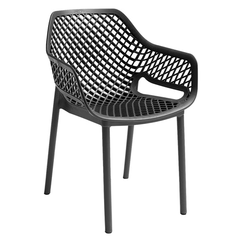 Sedia In Polipropilene 'Aria Armchair' Grafite - Bica