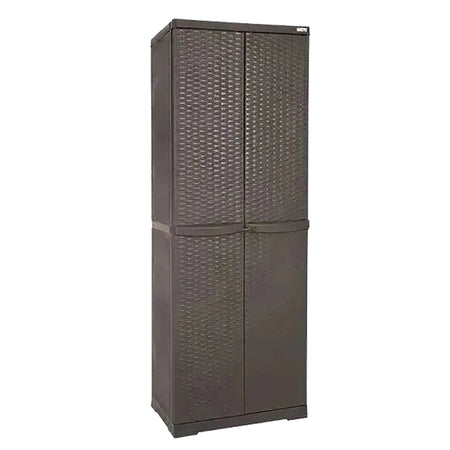 Armadio Portascope 'Rattan Wenge' Cm L 65X P 45X H 178 - Trioplast