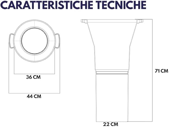 Tramoggia X Riempimento Sacchi Cm 22X71 Bocca Cm 36