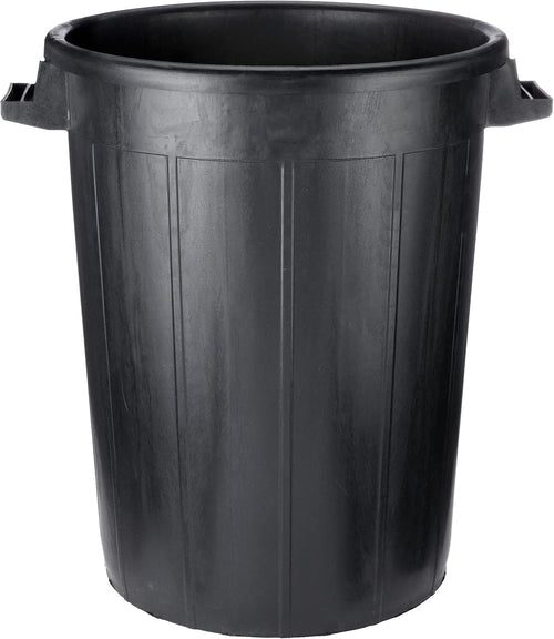 Bidone Immondizia Sovrapponibile Lt 100 - Ø 53 X H 66 Cm - Nero - Ics