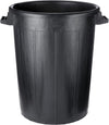 Bidone Immondizia Sovrapponibile Lt 75 - Ø 44 X H 63 Cm - Nero - Ics