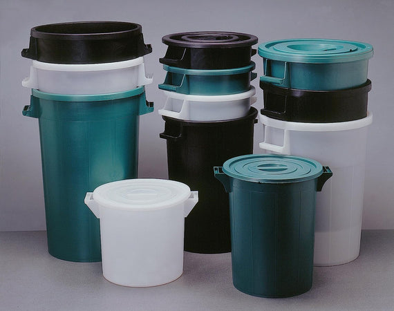 Bidone Immondizia Sovrapponibile Lt 75 - Ø 44 X H 63 Cm - Verde - Ics