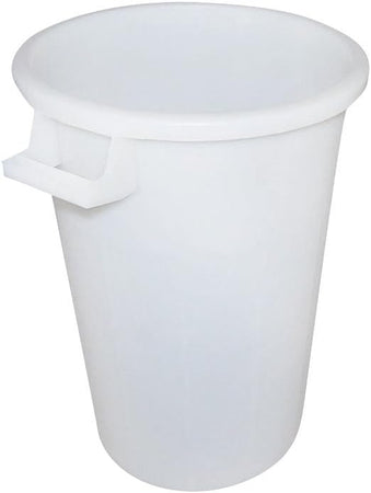 Bidone Immondizia Sovrapponibile Lt 50 - Ø 41 X H 49 Cm - Bianco - Ics