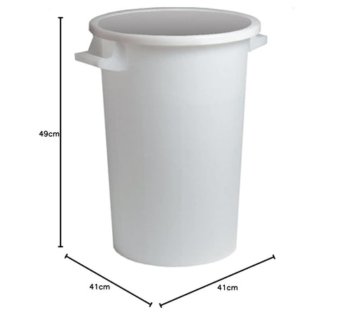 Bidone Immondizia Sovrapponibile Lt 50 - Ø 41 X H 49 Cm - Bianco - Ics